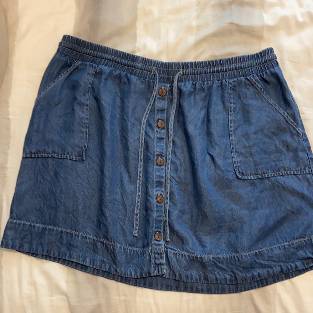 Universal Thread Drawstring Denim Mini Skirt